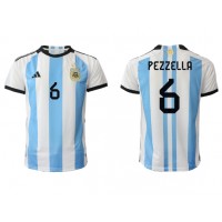 Camisa de time de futebol Argentina German Pezzella #6 Replicas 1º Equipamento Mundo 2022 Manga Curta